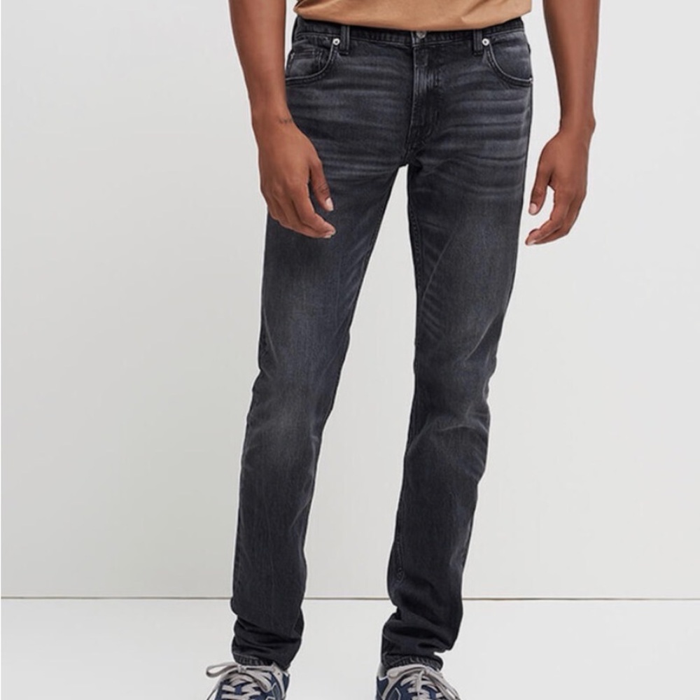 Men's 7 For All Mankind Stacked Skinny Blue Denim Jeans